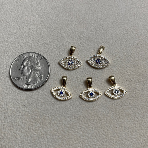 Evil eye pendants 14kt gold
